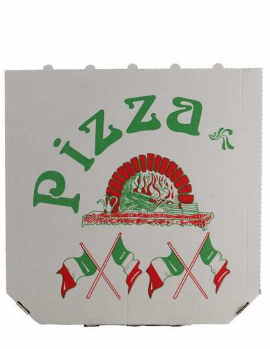 PIZZA DOBOZ 33x33x3,5cm (100db) fehér